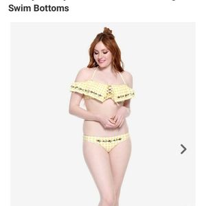 DISNEY Belle Yellow Gingham Swim BottomNWT!